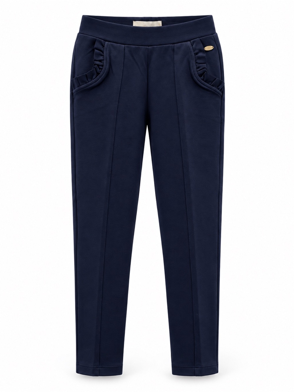 Zara Navy Girls' Ruffle Pocket Leggings